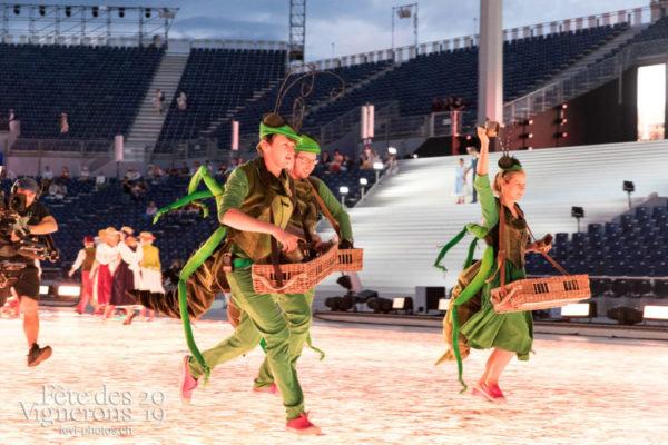 Répétition - Choristes-percussionnistes, Fourmis, percu-choristes, Percussionnistes, Sauterelles, Photographies de la Fête des Vignerons 2019.