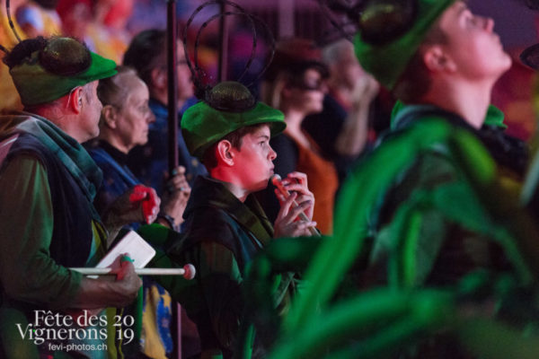 Répétition - Choristes-percussionnistes, Fourmis, percu-choristes, Percussionnistes, Sauterelles, Photographies de la Fête des Vignerons 2019.