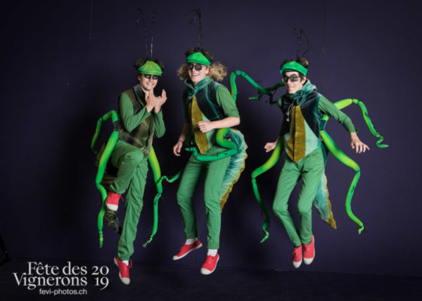 Studio - Choristes-percussionnistes, Fourmis, percu-choristes, Percussionnistes, Sauterelles, Studio, Photographies de la Fête des Vignerons 2019.