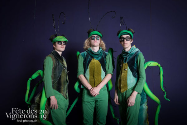 Studio - Choristes-percussionnistes, Fourmis, percu-choristes, Percussionnistes, Sauterelles, Studio, Photographies de la Fête des Vignerons 2019.