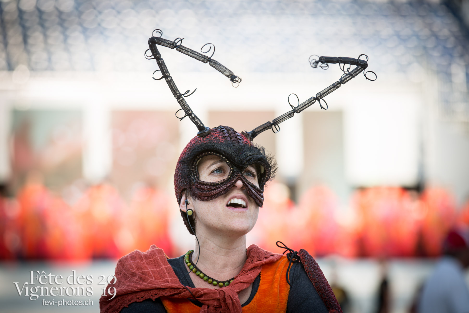 Vevey, le 2 juillet, répétition de la fête des vignerons dans l'arène. - Choristes-percussionnistes, Fourmis, Percussionnistes, Répétitions, Sauterelles, Photographies de la Fête des Vignerons 2019.