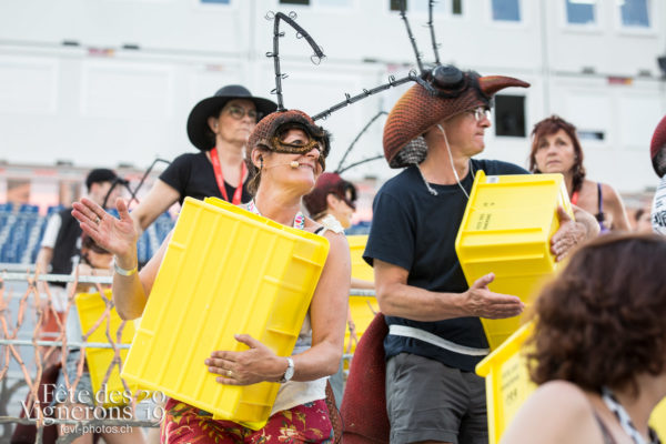 Vevey, le 2 juillet, répétition de la fête des vignerons dans l'arène.