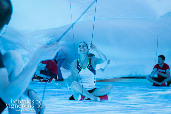 Une répétition du tableau Poésie de l'eau, dans l'arène au mois de juin.