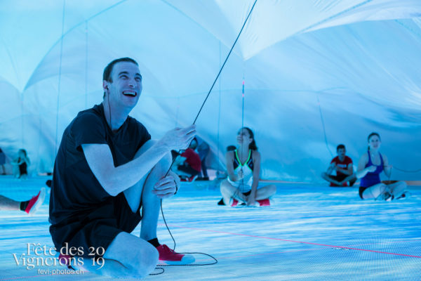 Une répétition du tableau Poésie de l'eau, dans l'arène au mois de juin.