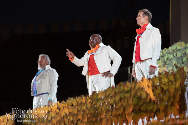 Représentation presse - Répétitions, Représentation, Trois docteurs, Photographies de la Fête des Vignerons 2019.