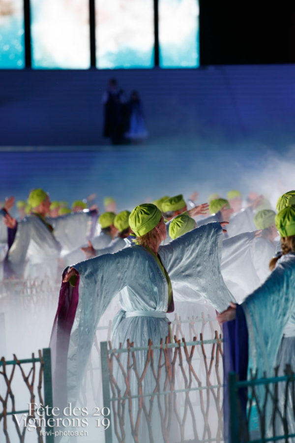 Filage en costumes - Filage, Maîtres-Tailleurs, Répétitions, Taille, Photographies de la Fête des Vignerons 2019.