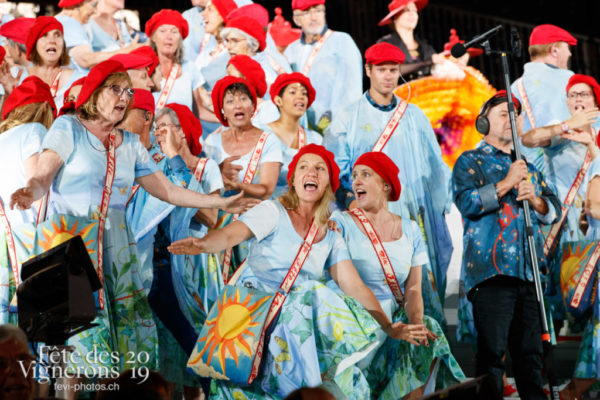 Répétition générale - Bourgeons, Chœurs de la Fête, Répétition générale, Spectacle, Photographies de la Fête des Vignerons 2019.