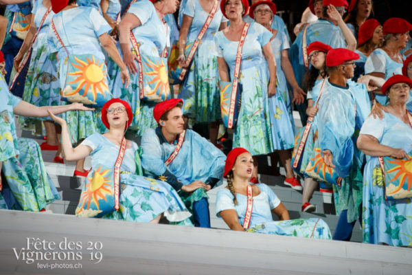 Répétition générale - Bourgeons, Chœurs de la Fête, Répétition générale, Spectacle, Photographies de la Fête des Vignerons 2019.