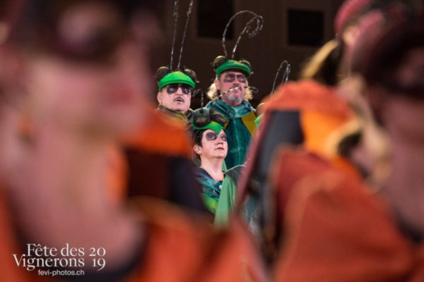 Répétition - Choristes-percussionnistes, Fourmis, percu-choristes, Percussionnistes, Sauterelles, Photographies de la Fête des Vignerons 2019.