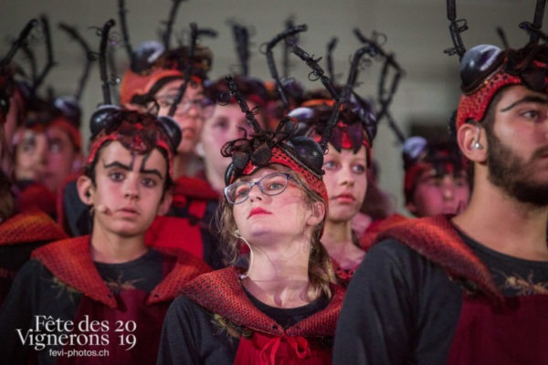 Répétition - Choristes-percussionnistes, Fourmis, Photographies de la Fête des Vignerons 2019.