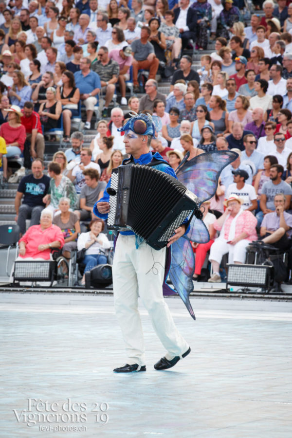 Spectacle jour - Météo types, Musiciens de la Fête, Musiciens solistes, Noce, Spectacle, Spectacle jour, Photographies de la Fête des Vignerons 2019.