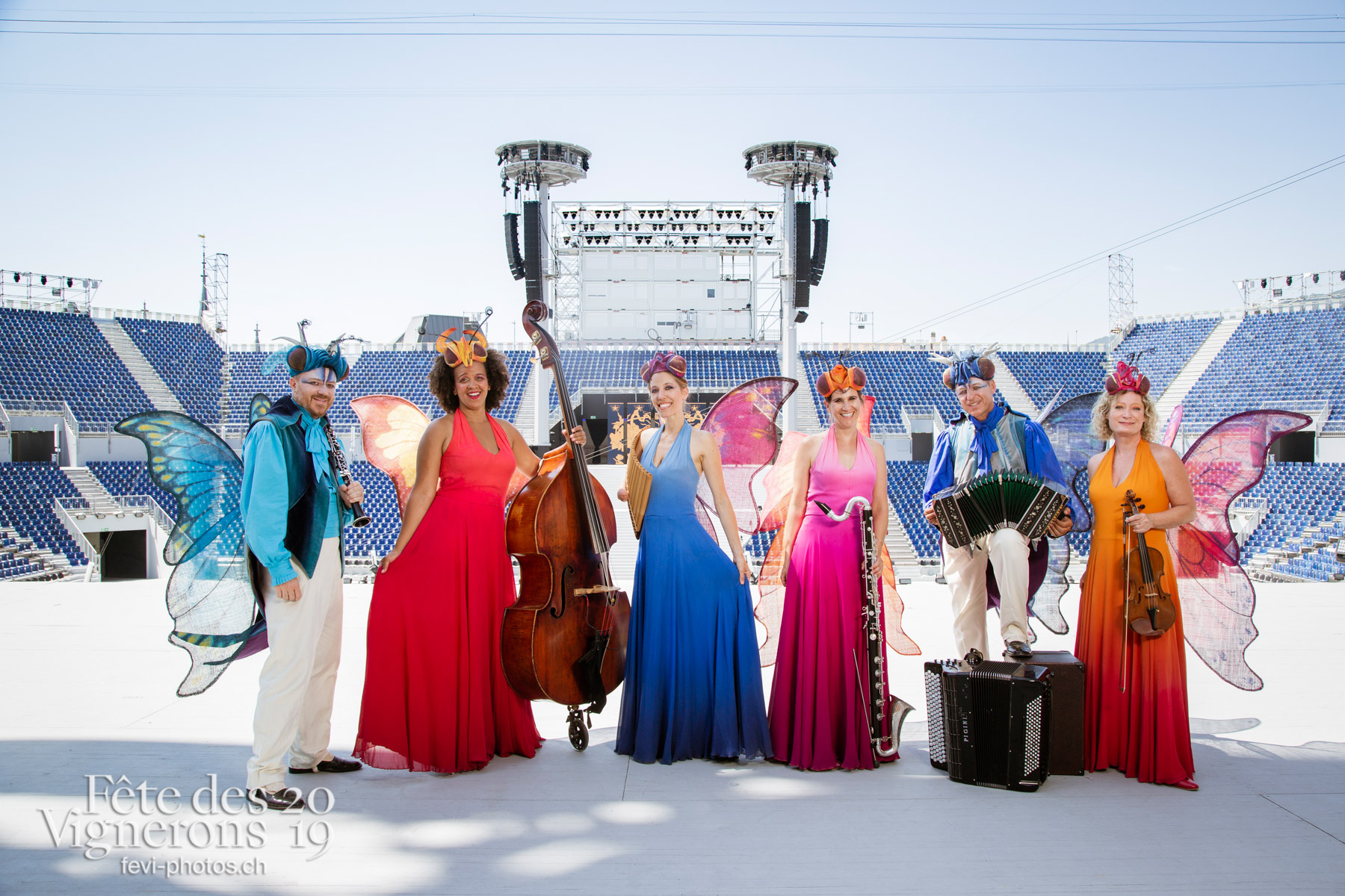 Photo de groupe des musiciens solistes - groupe, Musiciens de la Fête, Musiciens solistes, Portrait, Photographies de la Fête des Vignerons 2019.