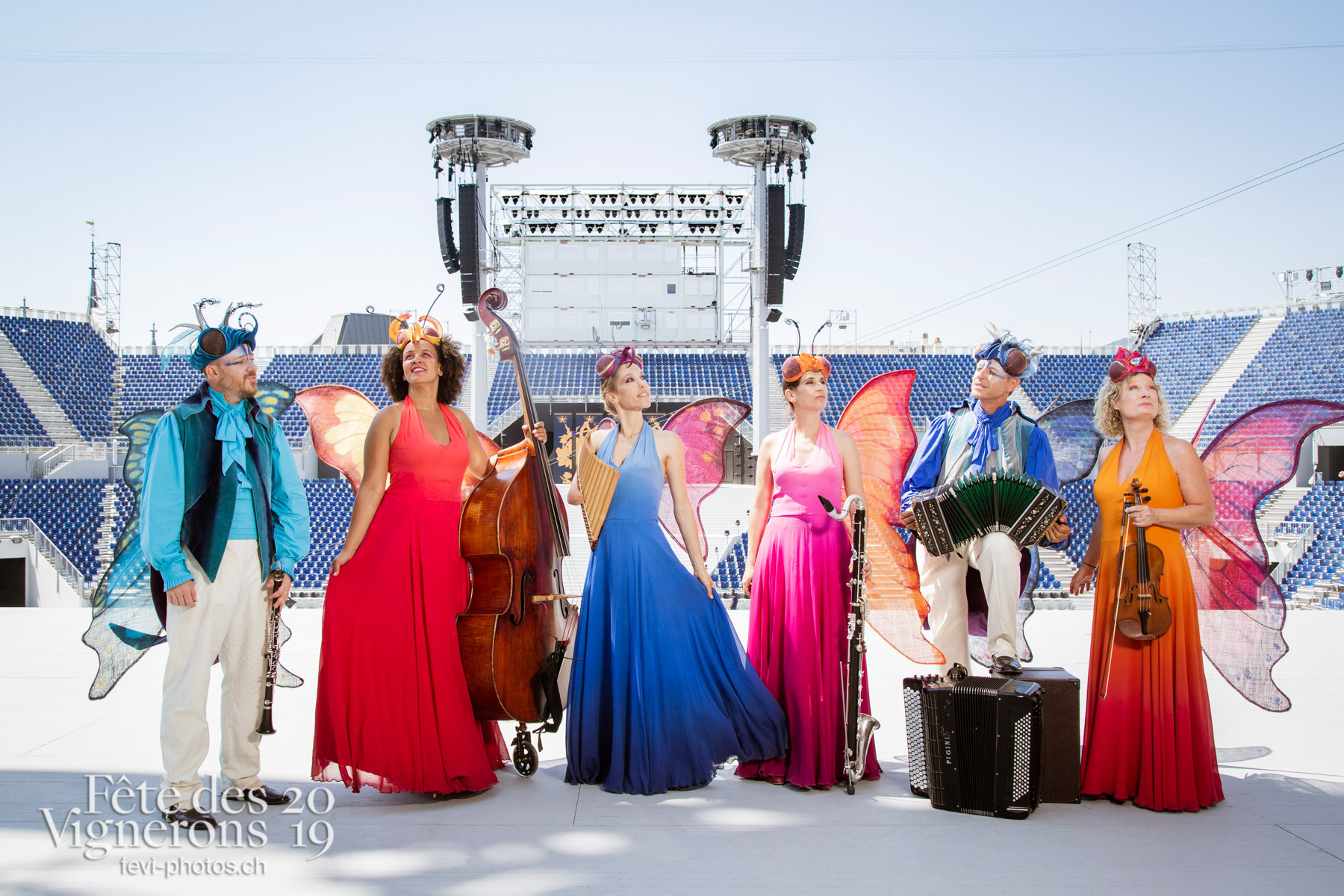 Photo de groupe des musiciens solistes - groupe, Musiciens de la Fête, Musiciens solistes, Portrait, Photographies de la Fête des Vignerons 2019.