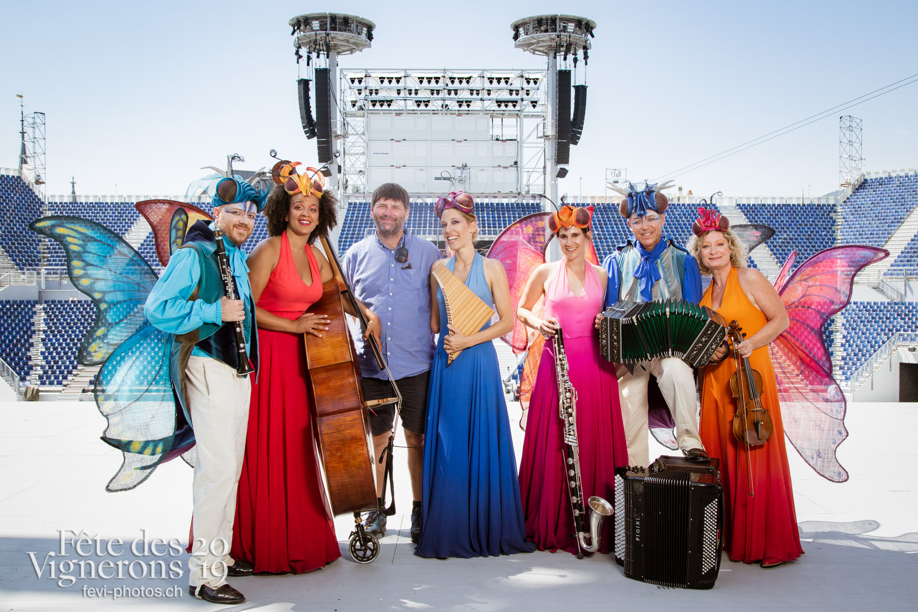 Photo de groupe des musiciens solistes - groupe, Musiciens de la Fête, Musiciens solistes, Portrait, Photographies de la Fête des Vignerons 2019.