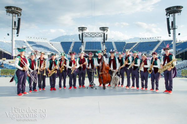 Photo de groupe du Big Band - Big Band, groupe, Photographies de la Fête des Vignerons 2019.