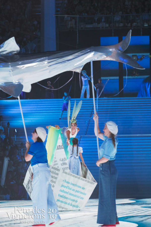 Spectacle nuit - Libellule, Marins, Petite Julie, Spectacle, Photographies de la Fête des Vignerons 2019.