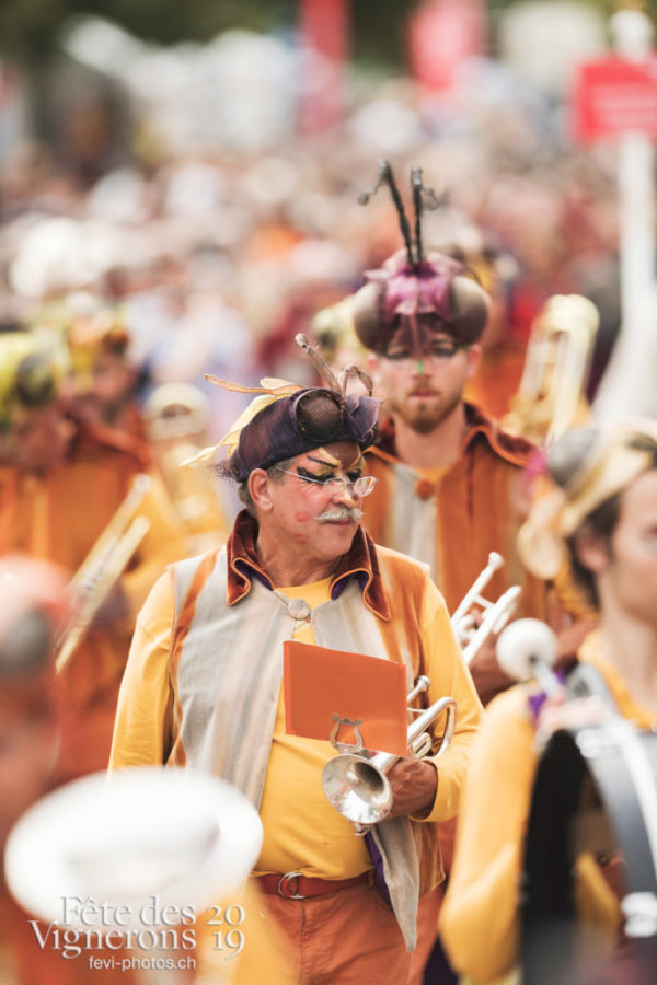Cortège - Cortège, Cortèges Confrérie, Harmonie de la Fête, Musiciens de la Fête, Photographies de la Fête des Vignerons 2019.