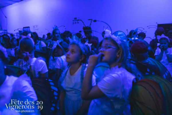 Spectacle nuit - Coulisses, Fourmis, Musiciens de la Fête, Spectacle, Voix d'enfants, Photographies de la Fête des Vignerons 2019.