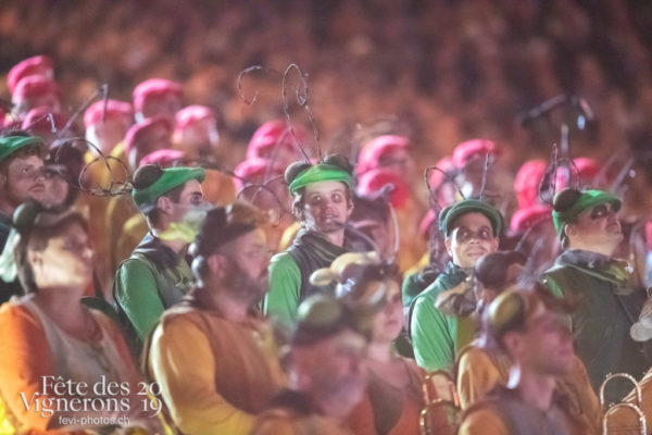 Spectacle nuit - Chœurs de la Fête, Musiciens de la Fête, Spectacle, Photographies de la Fête des Vignerons 2019.