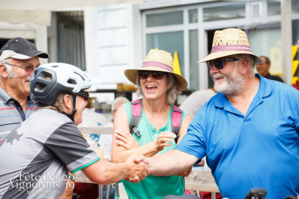 Journée cantonale, des cyclistes arrivent de Thurgovie